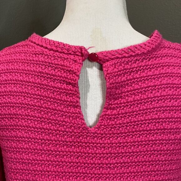Marc New York Hot Pink Cropped Knit Ruffle Sleeve Blouse - Picture 7 of 11